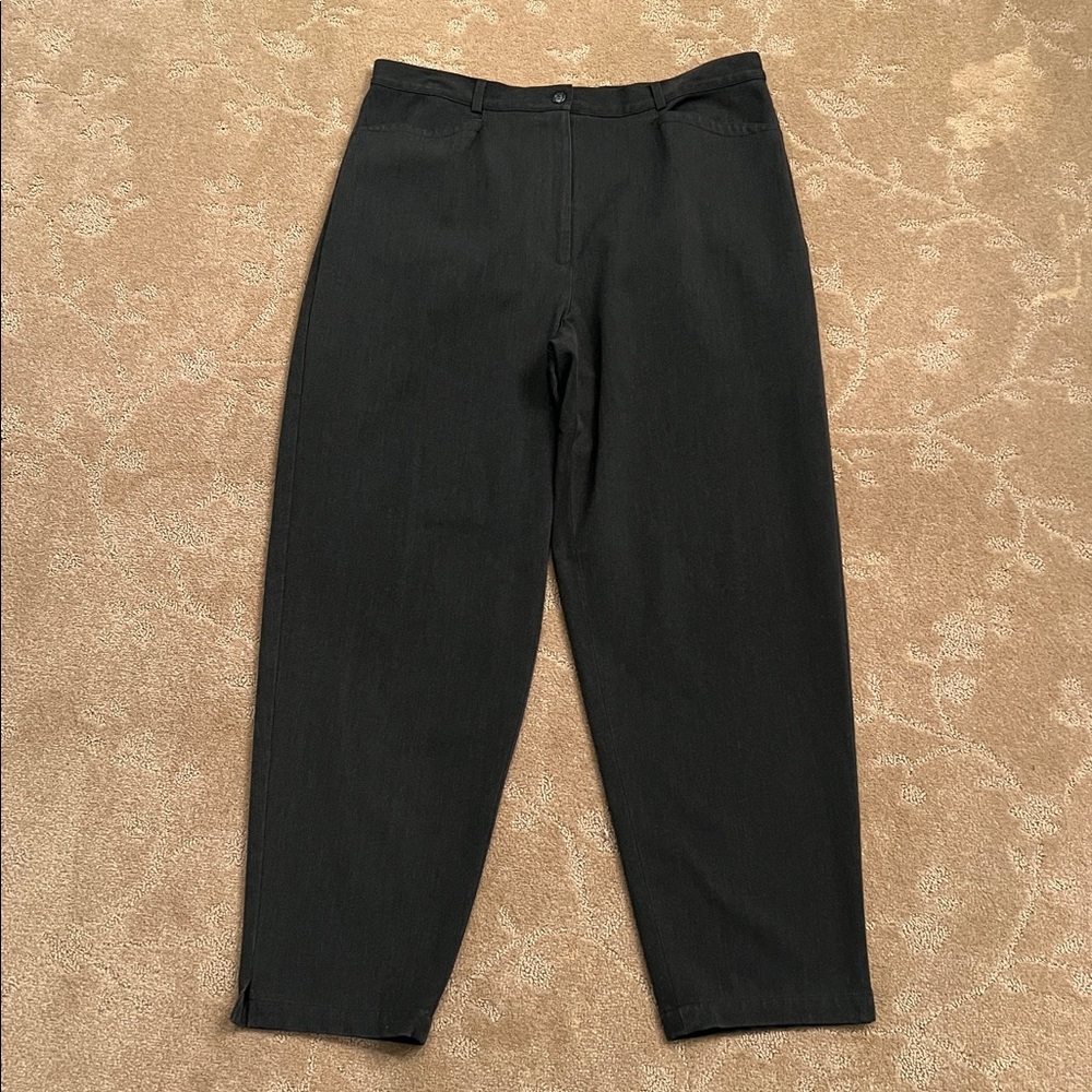 Talbots Petites Gray Stretch Pants, Size 16